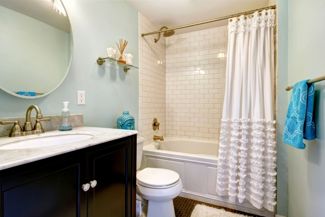 Create Bathroom Glam With This Shower Curtain Inspiration